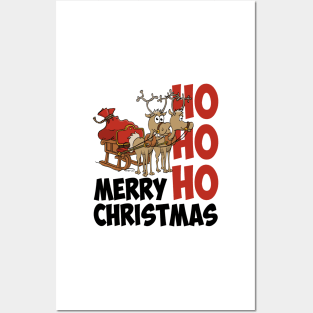 Hohoho Merry Christmas, Santa’s reindeers Posters and Art